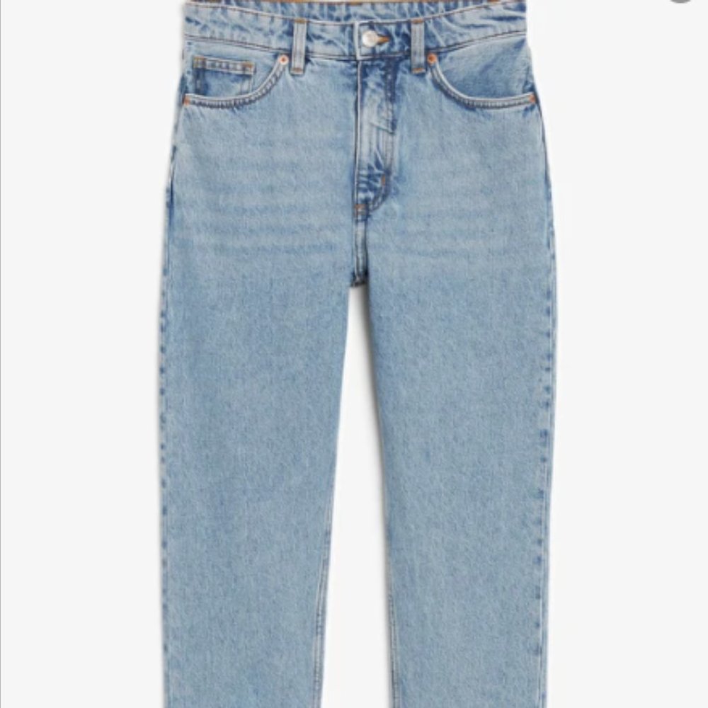 Monki Kimomo mid blue Mom jeans high waist sz 25